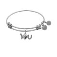 thumbnail image 1 of Bracelet Bracelet Angelica Coeur en Laiton Finition Pointes Blanches, 7,25", 1 of 1