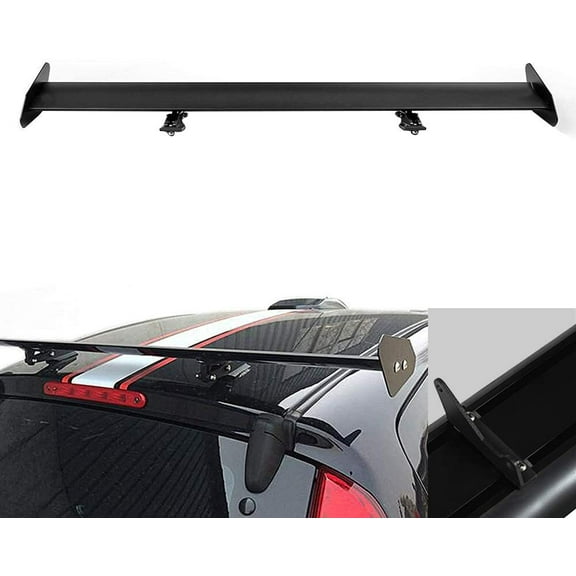 CCIYUBlack Aluminum Rear Spoiler Wing Universal for Chrysler for Chevy for Ford for LINCOLN for MAZDA for MERCURY for TOYOTA for VOLKSWAGEN Series Stylish Trunk Spoiler Wing