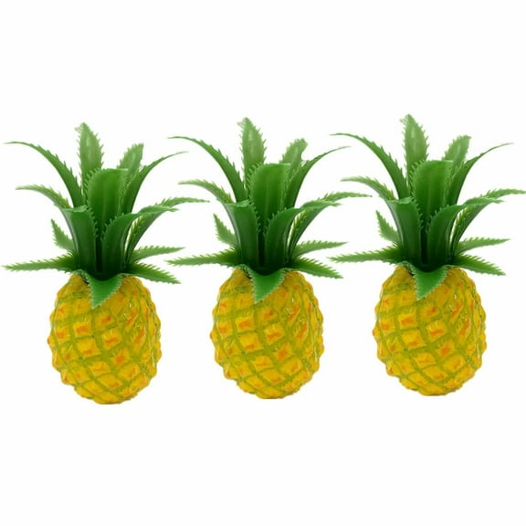 3 Pcs Fake Pineapple Artificial Fruit Mini Plastic Lifelike Fruit for Home Cabinet Table Party Kitchen Wedding Decoration Photography Prop, by fenze