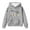 1#Grey, variant on Little Girls Casual Hoodie Cute Animal Print Soft Hooded Sweatshirt, Sizes 6-7