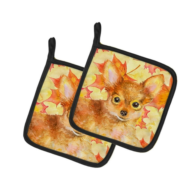 Carolines Treasures BB9983PTHD Jouet Terrier Automne Paire de Porte-Pots