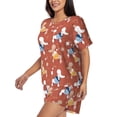 thumbnail image 2 of Lsque Cute Poodle Dog Women's Short-Sleeved Pajama Set - 2 Piece Soft and Lightweight Sleepwear Set-4X-Large, 2 of 9