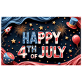 thumbnail image 2 of Multicolor Fireworks Happy 4th of July Independence Day Celebration Banner Red White Blue Balloons for Outdoor Decor Party Event, 2 of 7
