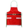 thumbnail image 1 of matoen Merry Christmas Flannel Women Apron Kitchen Restaurant Cooking Bib Aprons, 1 of 3