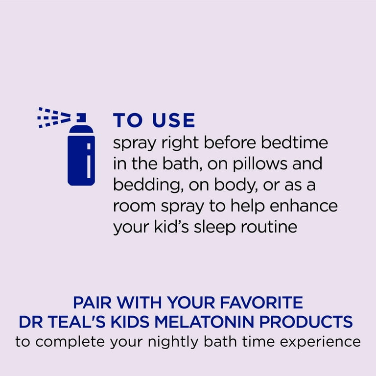 Dr Teal's Kids Sleep Spray, Hypoallergenic, with Melatonin & Essential Oil Blend, 6 fl oz