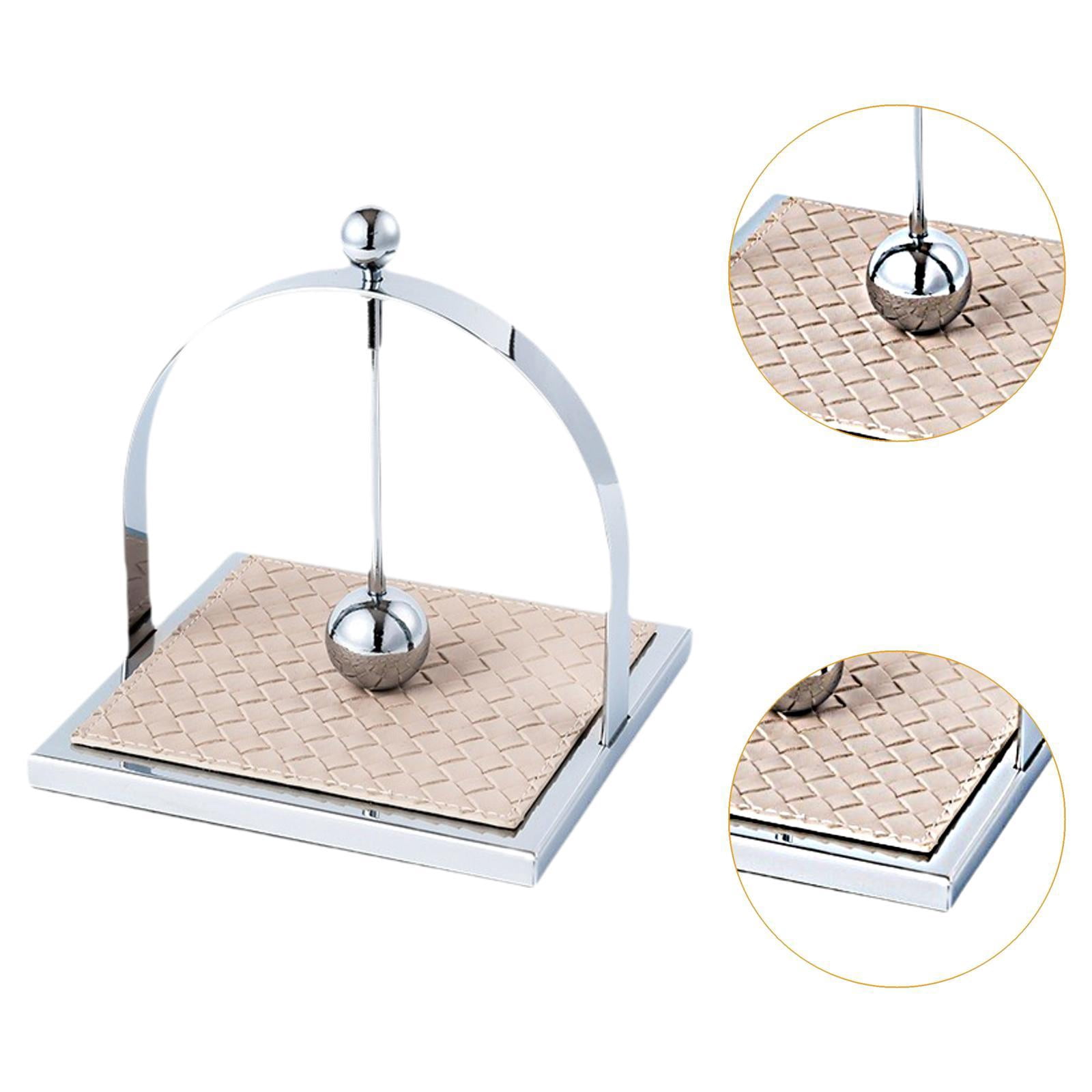 Fiocias Dining Paper Towel Holder Stainless Steel with Weighted Arm Tissue Dispenser for argent