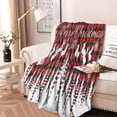 thumbnail image 2 of Red Christmas Pattern Round Blanket,Comfortable Soft Flannel Throw Blanket,All Season,Warm Lightweight Blankets for Sofa Bed Couch Living Room Chair 47"x47", 2 of 5