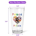 thumbnail image 5 of Peace Love Pride Newfoundland with Rainbow Sunglasses LGBT LGBTQ+ 16oz Pint Beer Glass Mug Newfie Dog Lover Gifts Beer Glasses Cup - 01004, 5 of 5