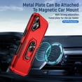 thumbnail image 2 of Dteck Case for iPhone 16 Plus,Shockproof Rubber Military Grade Drop Protection Dual Layer Case Ring Holder Kickstand Cover for iPhone 16 Plus,Red+Black, 2 of 9