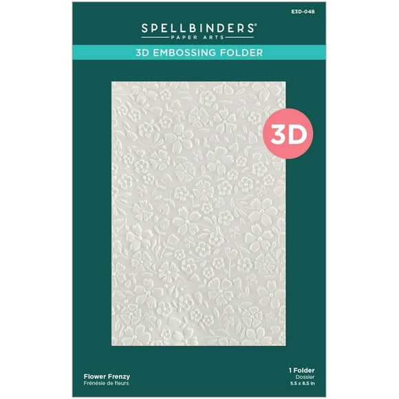 Spellbinders 3D Gaufrage Dossier 5.5 "X8.5"-Fleur Frénésie -Floral Réflexion