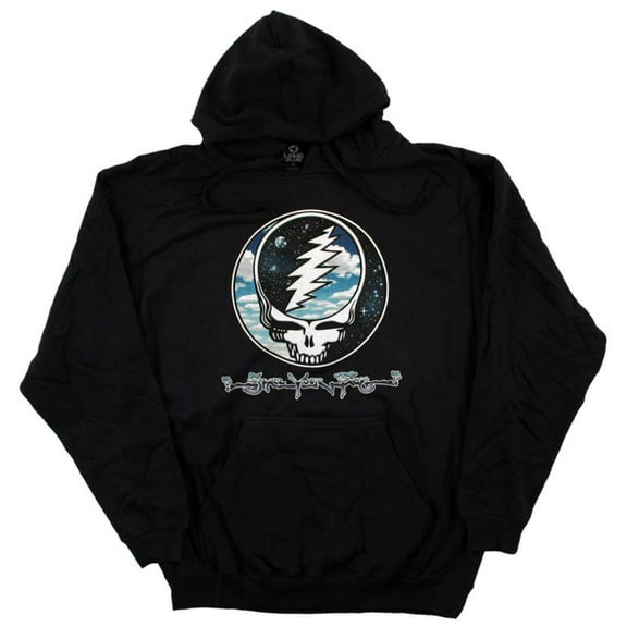 Grateful Dead Men's Steal Your Sky And Space Hooded Sweatshirt Medium Black