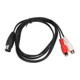 thumbnail image 1 of DIN 7PIN Male to 2RCA Female Cable Pure Copper Wire Core Sound Adapter Cable 4.9ft-Good, 1 of 5