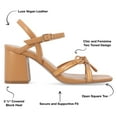 thumbnail image 3 of Journee Collection Womens Issmia Two Tone Covered Block Heel Multi Strap Sandals, 3 of 7