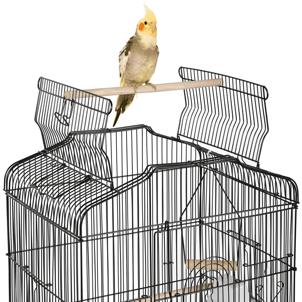 Yaheetech 36-inch Large Birdcage Parrot Cockatiel Lovebird Travel Bird Cage Black