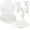 White, variant on 100 Pcs White Plates and Napkin Party Supplies, White Paper Plates Cups Napkins Disposable for Birthday Shower Party Decorations, Serves 25