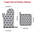 thumbnail image 2 of Honeii Polka Dot Christmas Dog Pattern Oven Mitts and Pot Holders, Silicone Oven Gloves,500 F Heat Resistant Oven Mitts Sets, 4PCS, 2 of 6