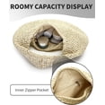 thumbnail image 7 of Herald Handmade Crescent Straw Bag for Women, Summer Beach Hobo Raffia Woven Underarm Shoulder Handbag Purse Tote, 7 of 7