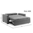 thumbnail image 2 of Nantucket Pull-Out Chenille Sleeper Sofa with Accent Pillows, Full Size, Light Gray, 2 of 7