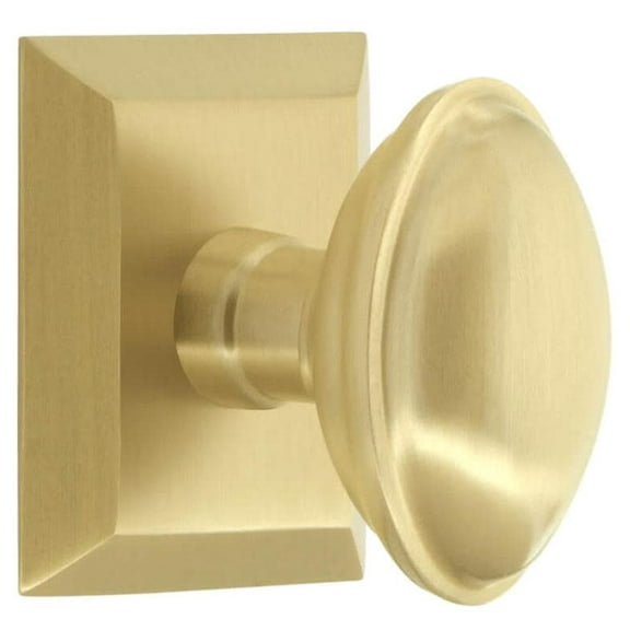 Grandeur Fsqedn_Prv_234_Cs Eden Prairie Solid Brass Privacy Door Knob Set - Brass