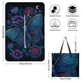 thumbnail image 2 of Midnight Blue Butterfly Floral Art Outdoor Picnic Blanket, Foldable Waterproof Beach Mat, Portable Beach Blanket for Beach Camping, Hiking, Family Concerts, 2 of 8