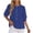 Blue, variant on Women Maternity Button Down Work Shirts Nursing Blouses Business Pleated Lantern Sleeve Pregnancy Office Tops