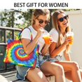 thumbnail image 5 of Large Capacity Tote Bag,Colorful Rainbow Tie Dye Spiral Pattern Handbag Fashion Luxury Tote Bag,15.7"x13"x 5.1" Inches,Laptop Compatible, 5 of 6
