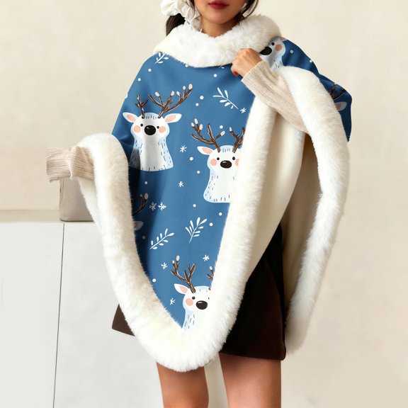 Cozy Christmas Fleece Vest Top for Women - Ultra-Soft Shawl Collar Holiday Homewear
