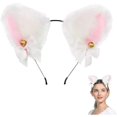 thumbnail image 1 of Gorros con orejas de gato a la moda, orejas de felpa con cinta, campanas para Halloween, 1 of 5