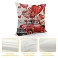 thumbnail image 4 of YINGXI Throw Pillow Covers Pink Love Heart Gnomes Truck Decorative Pillows for Wedding Decor 22x22in, 4 of 5