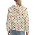 thumbnail image 7 of Kdxio Heart Polka Dot Print Womens Oversized Hoodies Sweatshirts Hooded Pullover Tops Sweaters Casual-Medium, 7 of 7