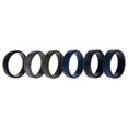 thumbnail image 1 of Anillo de boda de silicona ROQ de 2 capas 8 mm Negro-Camuflaje, 1 of 1