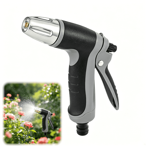 High Pressure Water Cleaning Jet Garden Hose Nozzle Adjustable Design Universal for Garden Watering Sprayer, Spray Nozzle for Yard, Pet and Car Cleaning