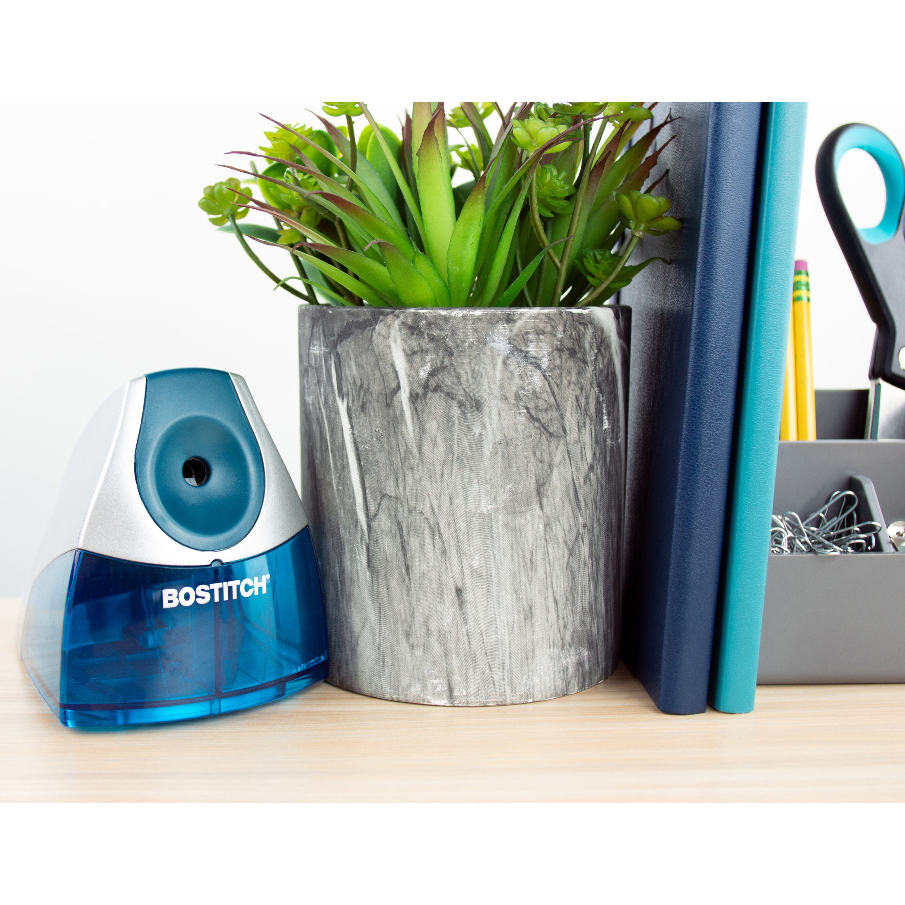Stanley Bostitch EPS4-BLUE Compact Desktop Electric Pencil Sharpener, Blue
