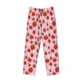 thumbnail image 4 of Goofa Hand Drawn Strawberry Printed Soft Pajama Pants for Men, Wide Leg Comfy Casual Lounge Yoga Pants-X-Large, 4 of 9