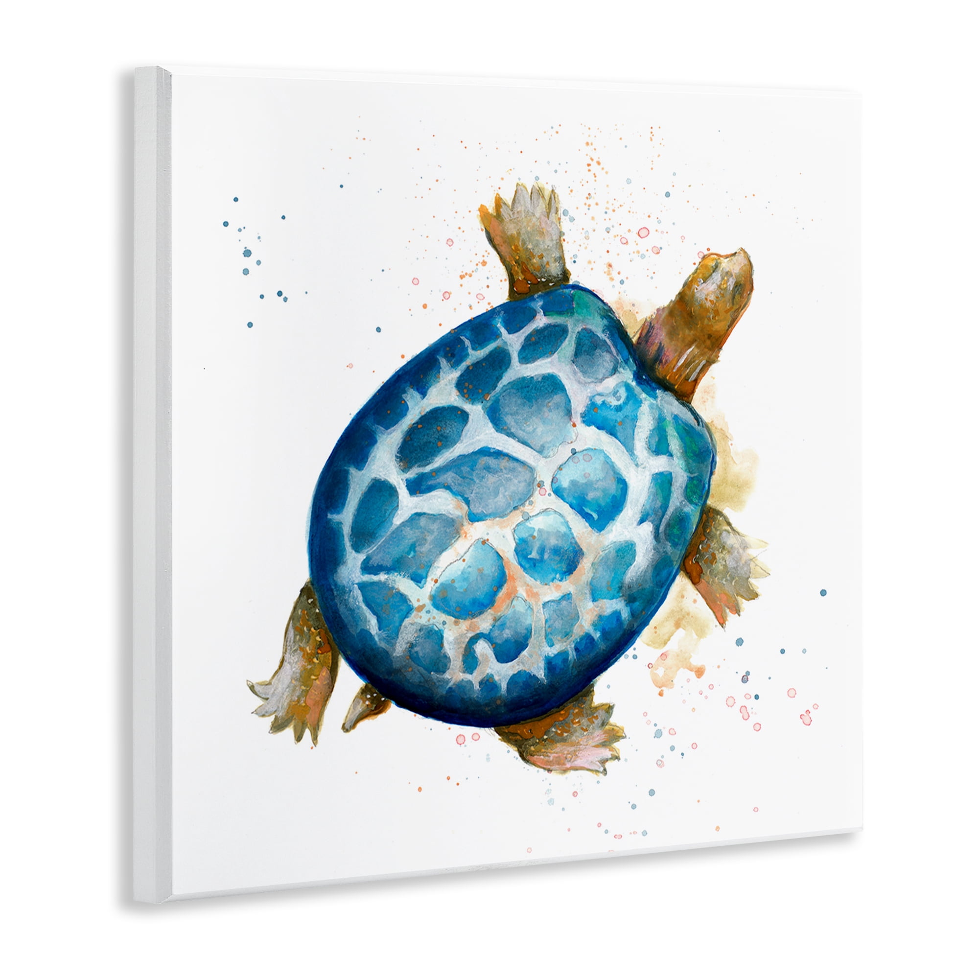 Stupell Industries Modern Speckled Turtle Animals & Insects Painting Unframed Art Print Wall Art, 12 x 12