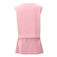 thumbnail image 5 of Women 2 Pcs Outfits Shorts Tank Top and Skort Lined Split Athletic Skirt Set (Light Pink S), 5 of 8