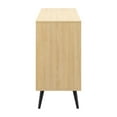 thumbnail image 4 of CorLiving Himari Engineered Wood Sideboard with Wood Legs, 2 Doors and 5 Shelves, Light Brown, 4 of 9