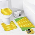 thumbnail image 4 of Corn Cob Print Shower Curtain Bathroom Sets Toilet Lid Rug, Bath Mat And Contour Mat, Shower Curtain 4Pcs, 4 of 6