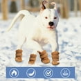 thumbnail image 4 of Novazen Dog Boots 4-Pack, Anti- Paw Protectors for Small Dogs, Chihuahua Yorkie Pomeranian Winter Snow Shoes with Rugged Sole (PK3), 4 of 8