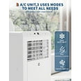 thumbnail image 2 of 10000 BTU Portable Air Conditioners with Dehumidifier & Fan, Standing Air Conditioner Cools Up to 450 Sq.Ft., Smart Mode, Remote, Auto Swing, 24H Timer, Include Installation Kits, White, 2 of 7