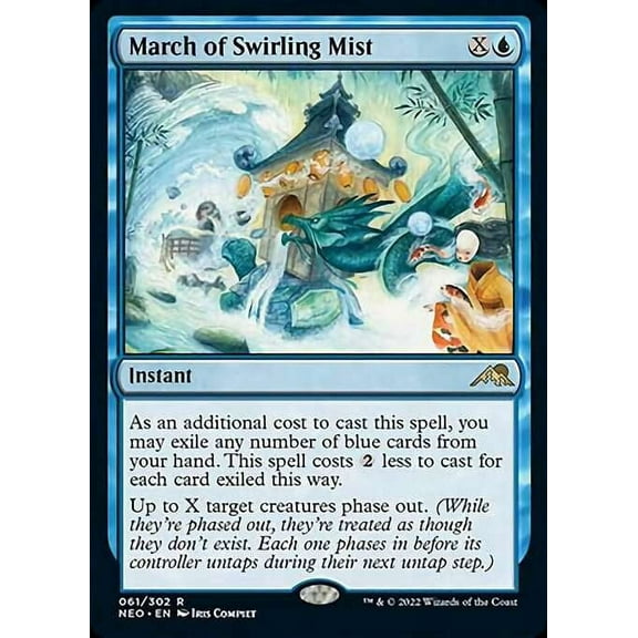 MtG Kamigawa Neon Dynasty Rare March of Swirling Mist #61