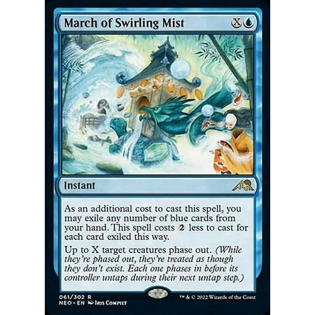 MtG Kamigawa Neon Dynasty Rare March of Swirling Mist [FOIL] #61