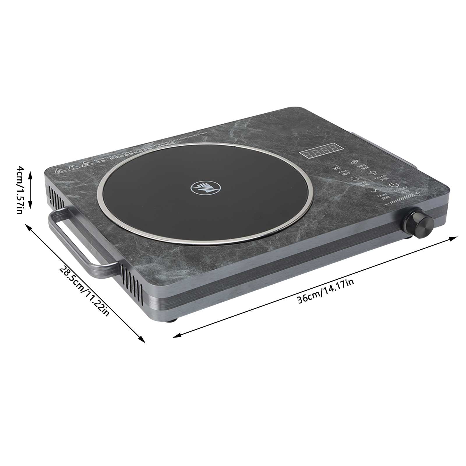 Oenbopo 3500W Electric Ceramic Stove,Portable Cooktop,Infrared Induction Cooker Hot Plate,with All Cookware,Heat-Up In 5S with Timer,LED Screen,One-piece Panel for Easy Cleaning
