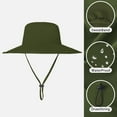 thumbnail image 2 of YEKEYI Boonie Hat UPF 50+ Cooling Sun Hat for Men and Women,Wide Brim Bucket Hats with UV Protection for Safari Hiking Beach, 2 of 6