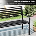 thumbnail image 6 of Gymax 50'' Outdoor Metal Park Bench for 2-3 People w/ Armrests & Backrest for Backyard, 6 of 9