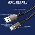 thumbnail image 4 of SIEYIO USB A to USB C Cable USB 3.2 10Gbps USB C Data Cable 3A 60W Quick Charging for USB C Mobile Phone External SSD, 4 of 13
