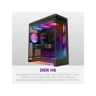 NZXT ATX Mid-Tower H510 Elite Case with RGB Fans, Matte White