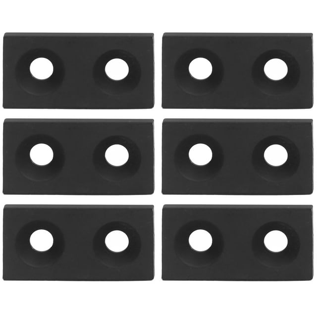 Profile Plug Plate, Lightweight Screw Fixing Aluminum Alloy End Covers Corrosion Resistant 2040 Double Holes for Robotics Projects for CNC Machines Silver,Black