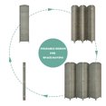 thumbnail image 3 of 5.7ft Wood Fiber Woven Room Divider 6 Panels,Removable Grey Wooden Room Divider, Separator by LAZYLAND, 3 of 5