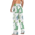 thumbnail image 5 of Men's Pajama Pants with Pockets Sleepwear Lounge Pants Stretch Casual Green Cactus Succulent 1, 5 of 6